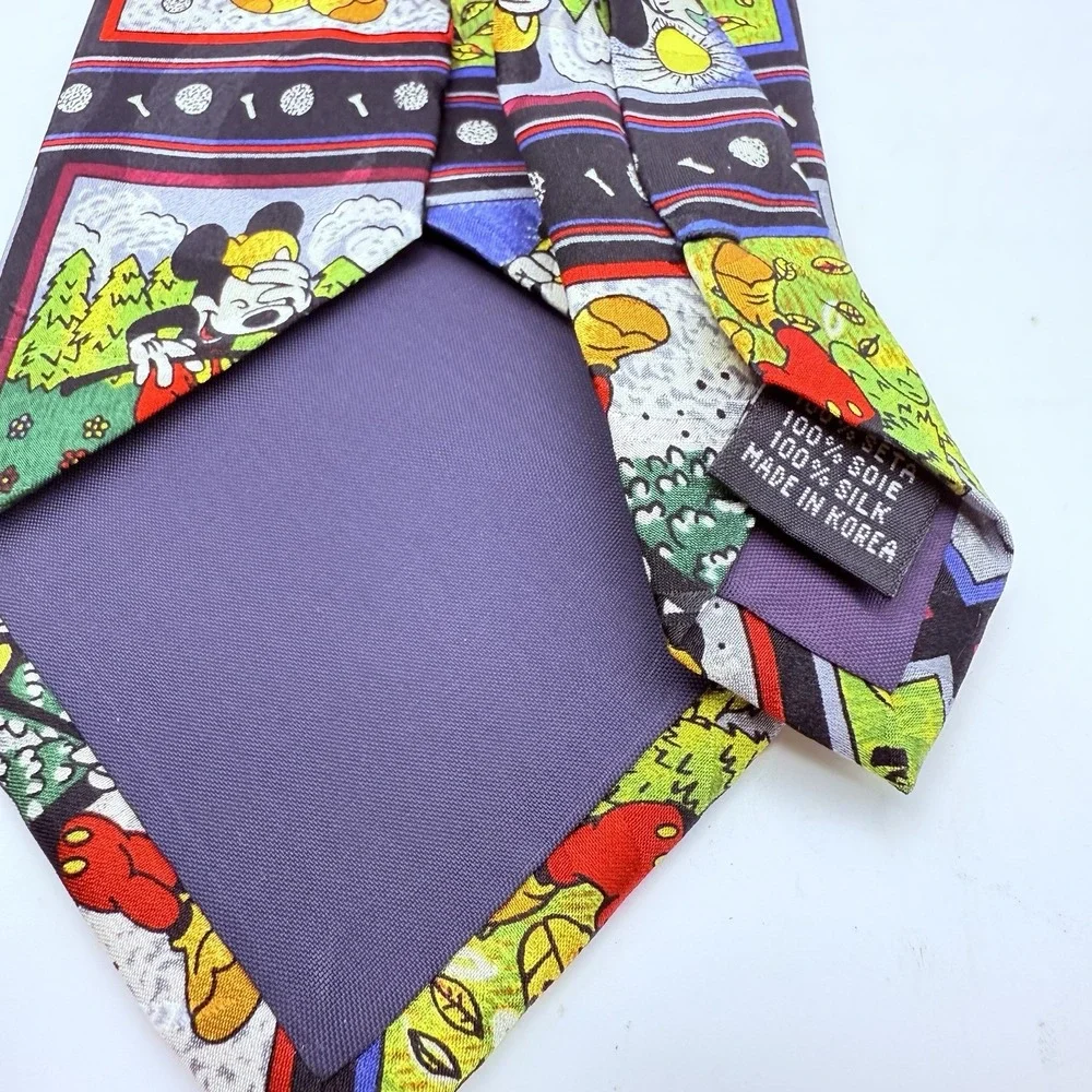 Mickey Mouse Playing Golf Golfer Golfing Tie by Mickey Unlimited‎ Disney Silk